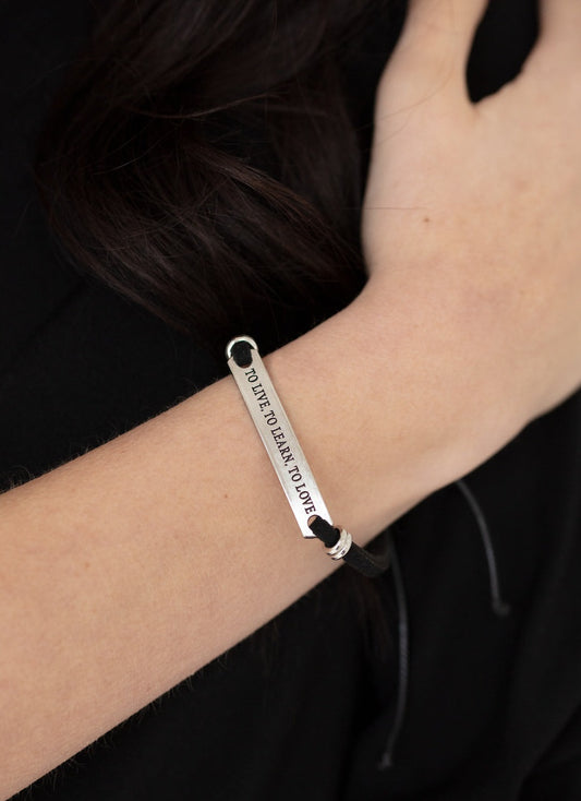 To Live, To Learn, To Love Black - Bracelets