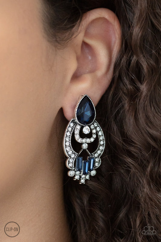 Glamour Gauntlet Blue- Earrings