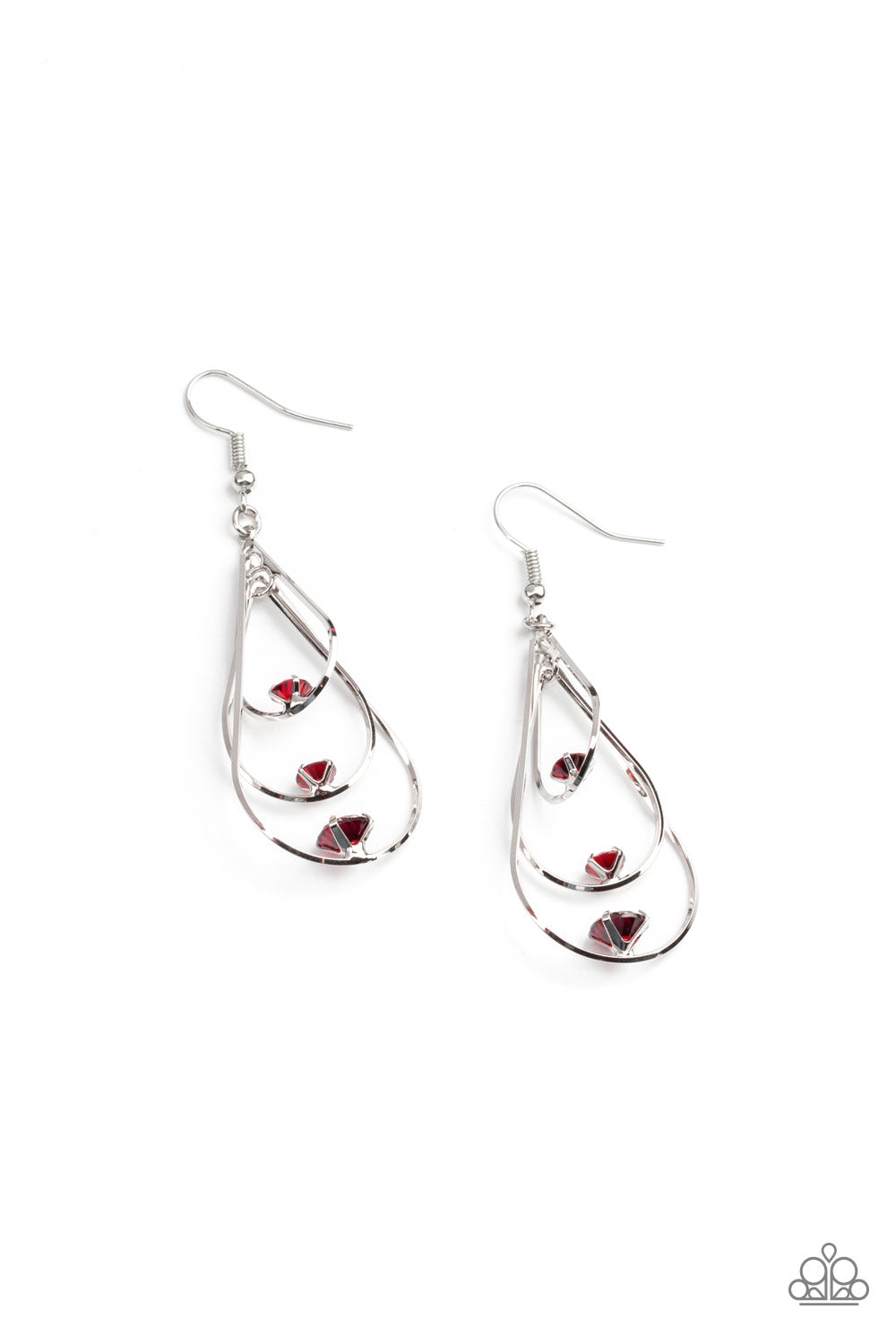 Drop Down Dazzle Red - Earrings
