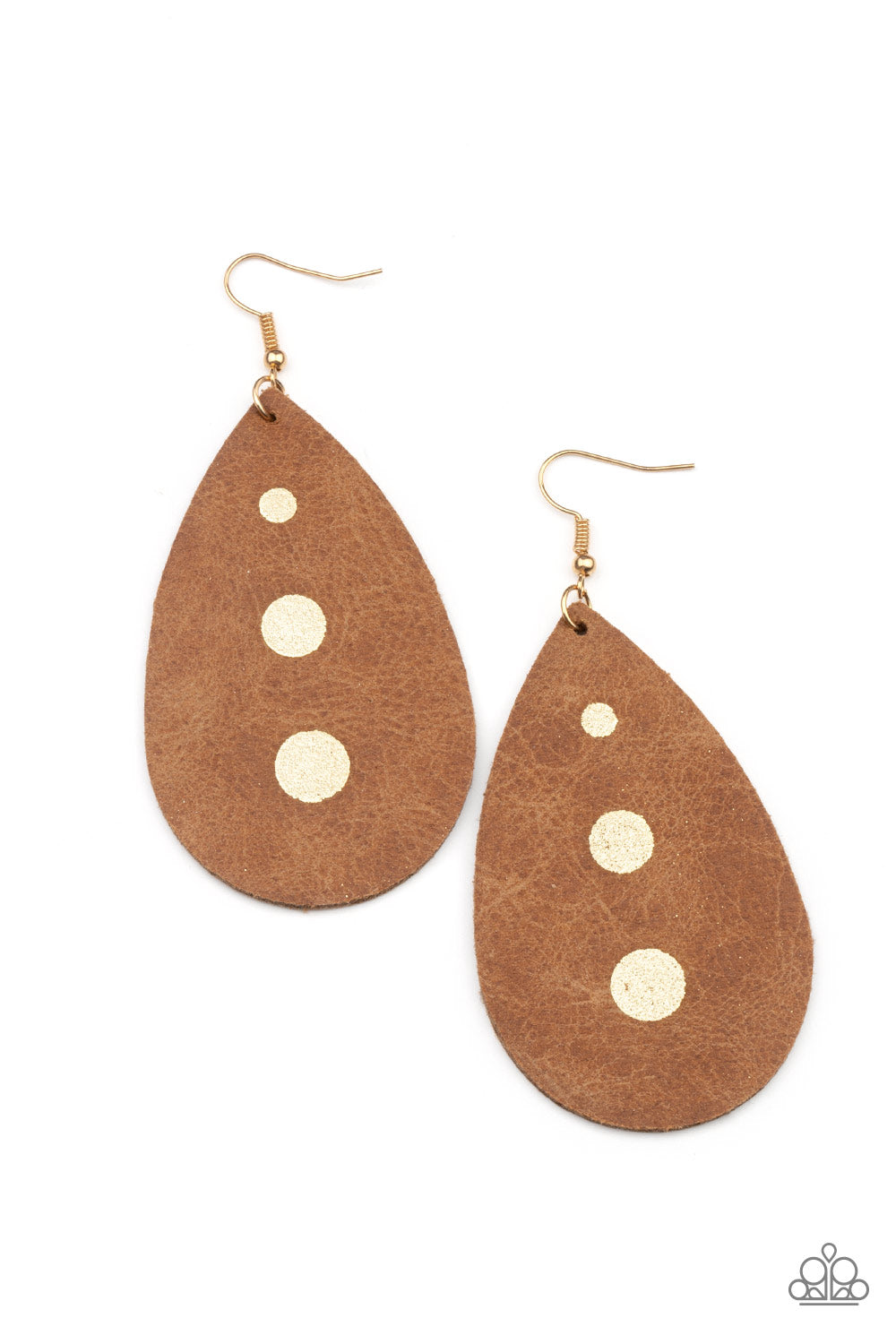 Rustic Torrent Gold - Earrings
