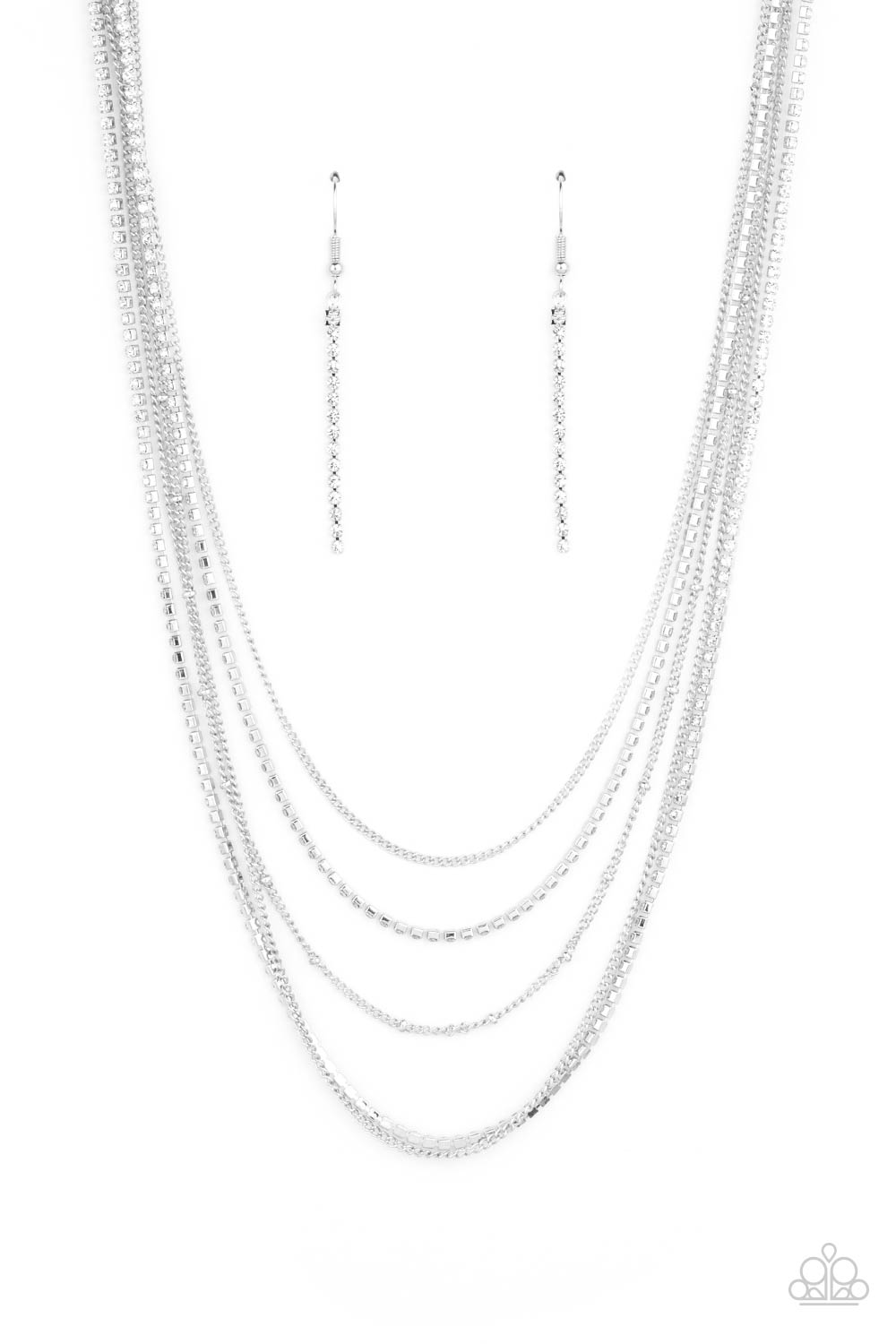 Dangerously Demure White -Necklaces