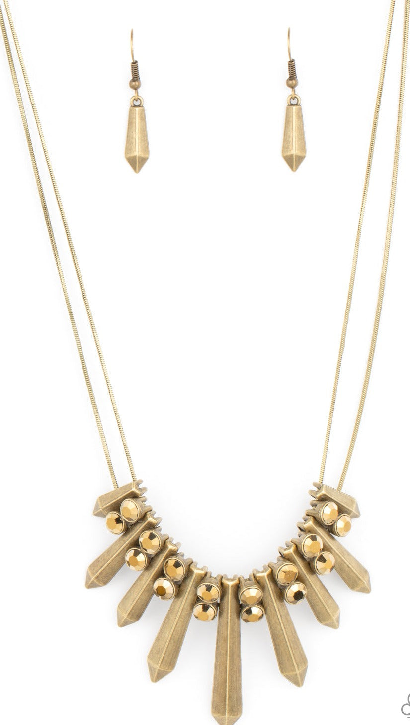 Dangerous Dazzle Brass - Necklaces