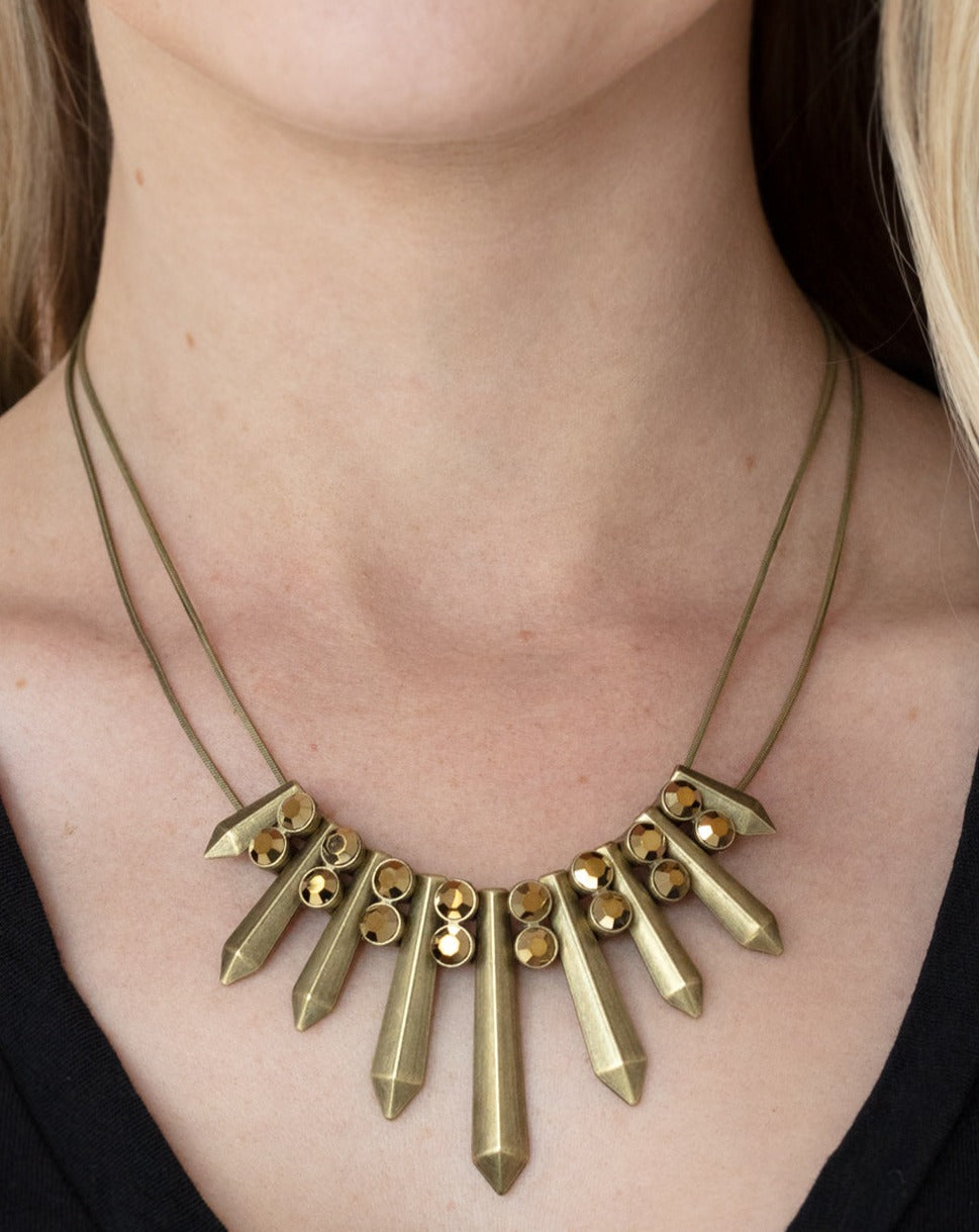 Dangerous Dazzle Brass - Necklaces