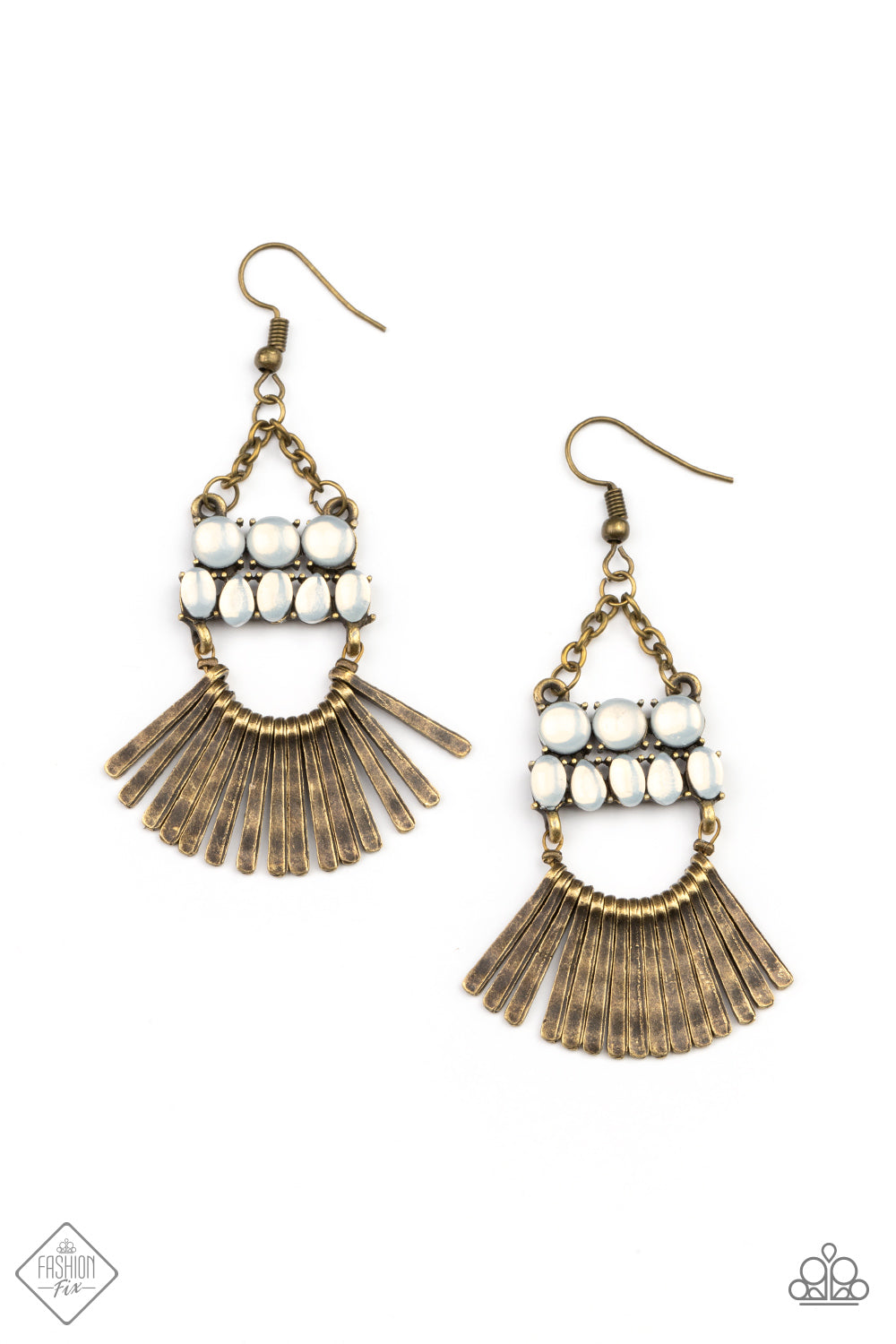 A FLARE For Fierceness Brass - Earrings