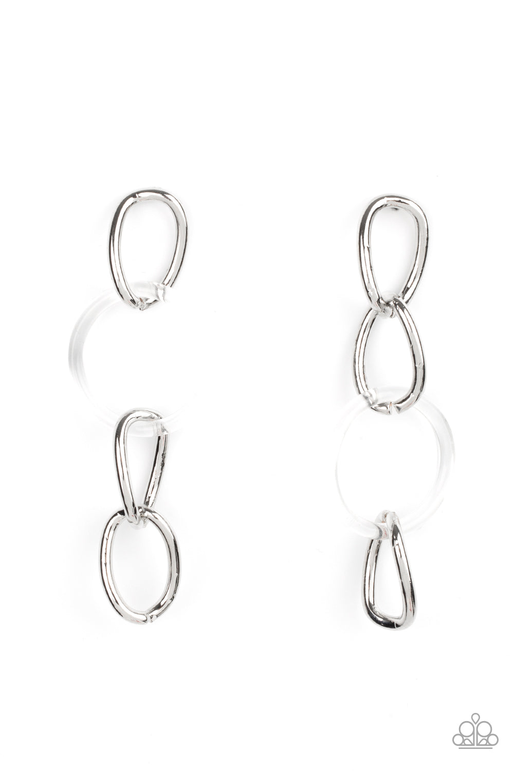 Talk In Circles White - Earrings