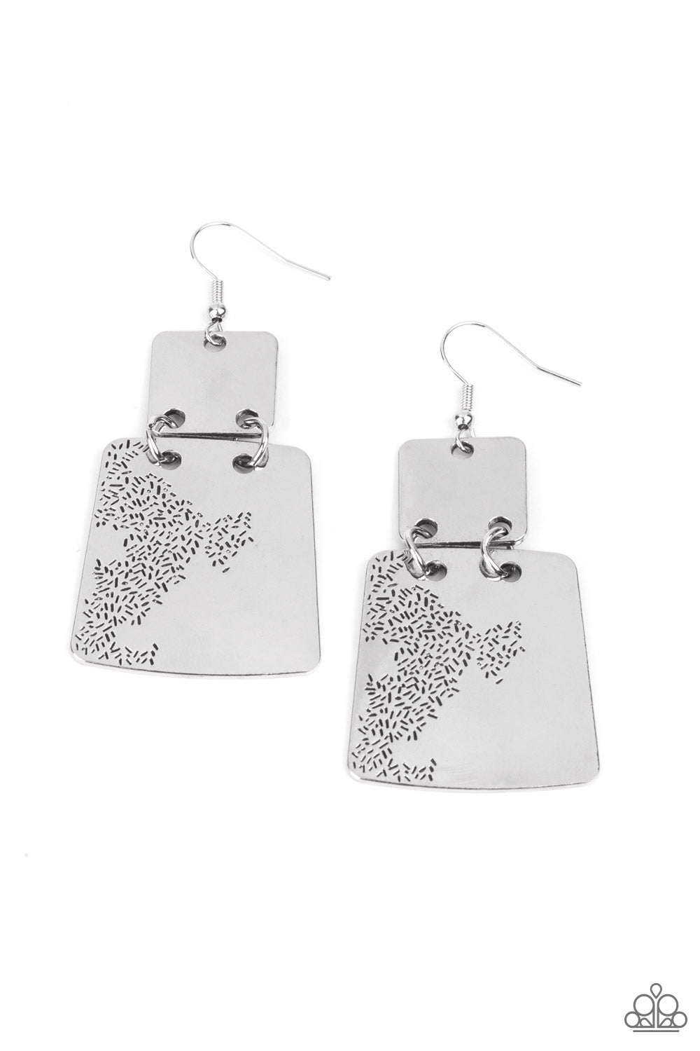 Tagging Along Silver - Earrings