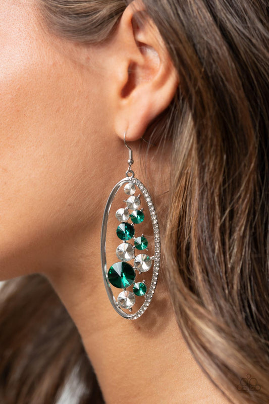 Rock Candy Bubbly Green - Earrings