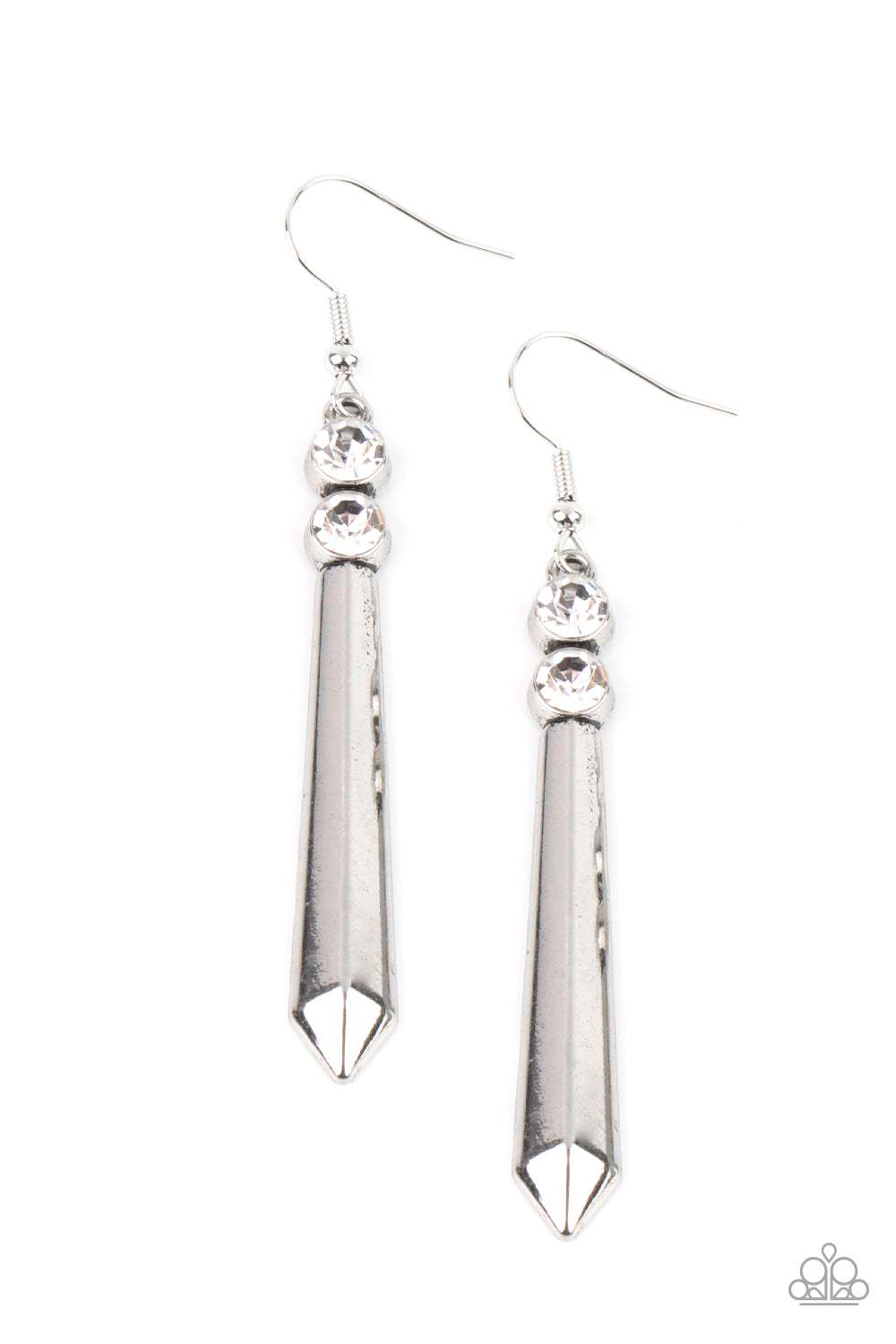 Sparkle Stream White  - Earrings