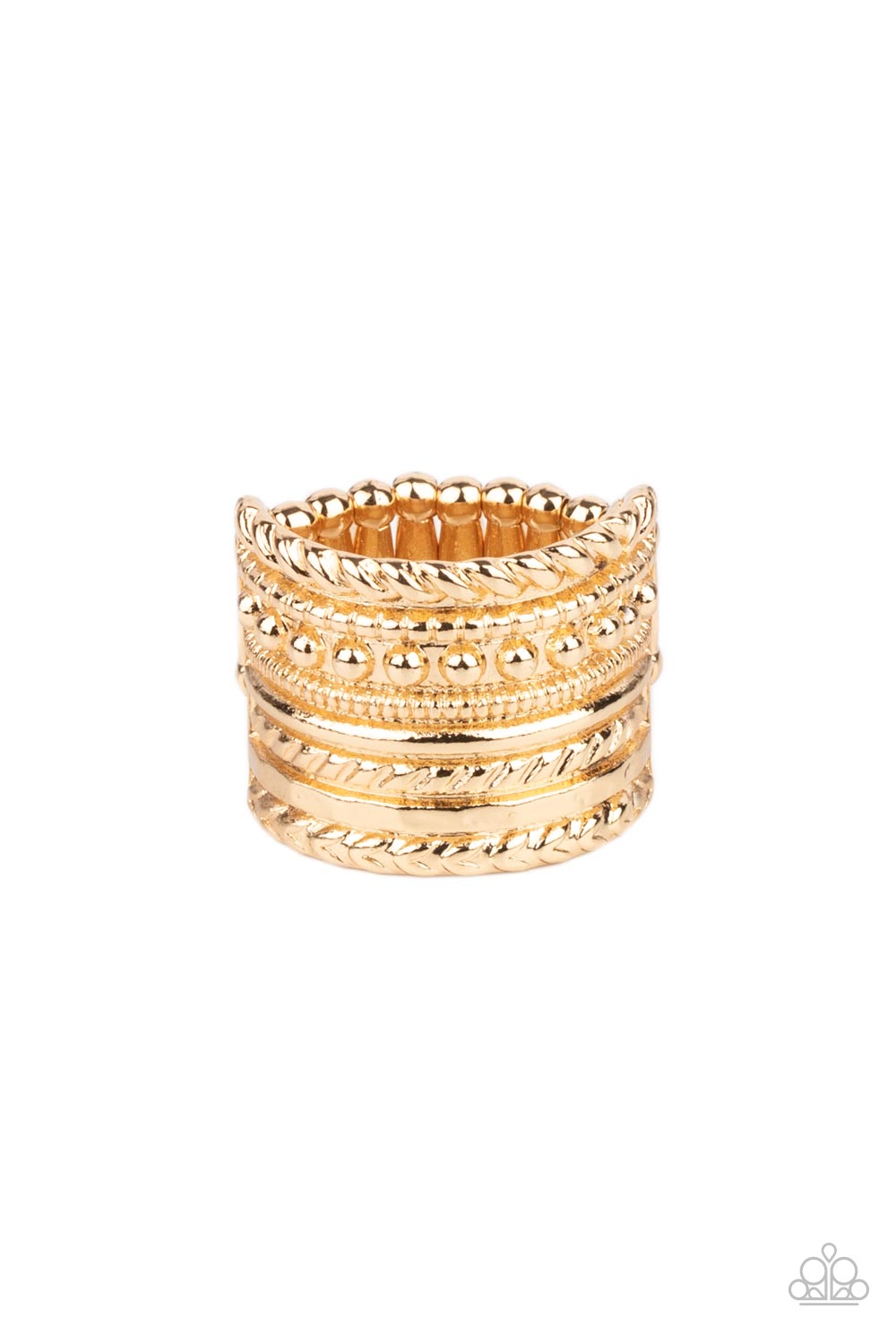 Stacked Odds Gold  - Rings