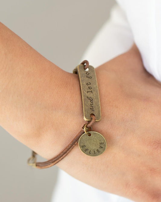 Believe and Let Go Brass - Bracelets