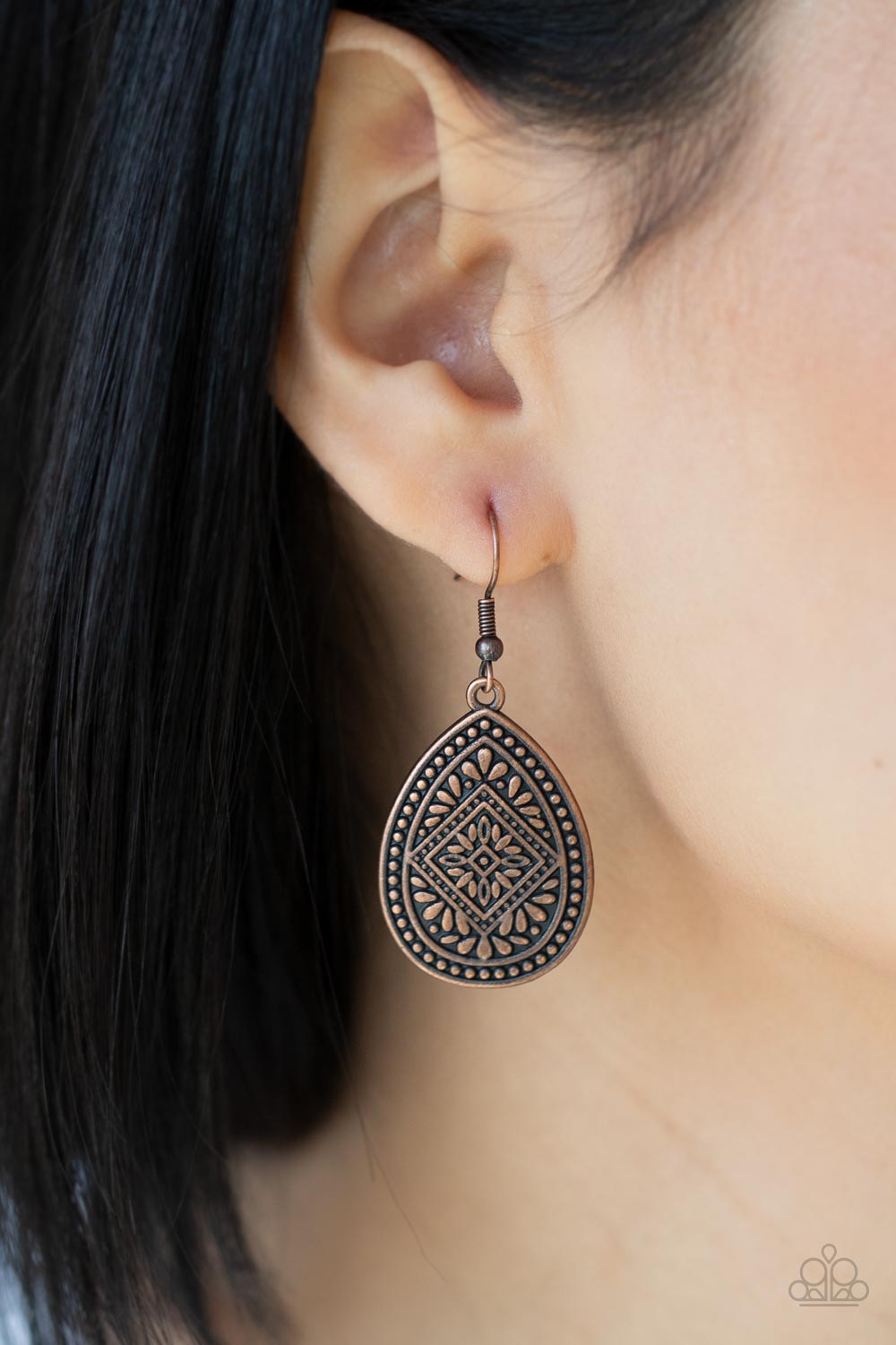Mayan Mecca Copper - Earrings