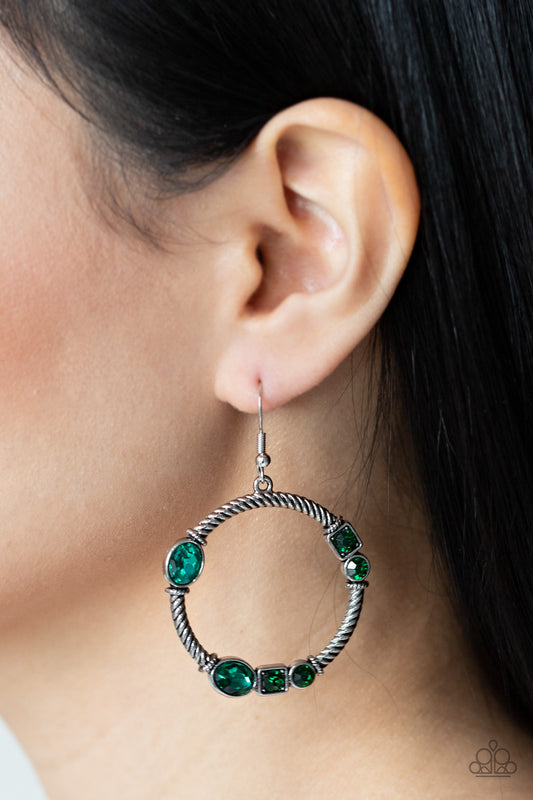 Glamorous Garland Green - Earrings