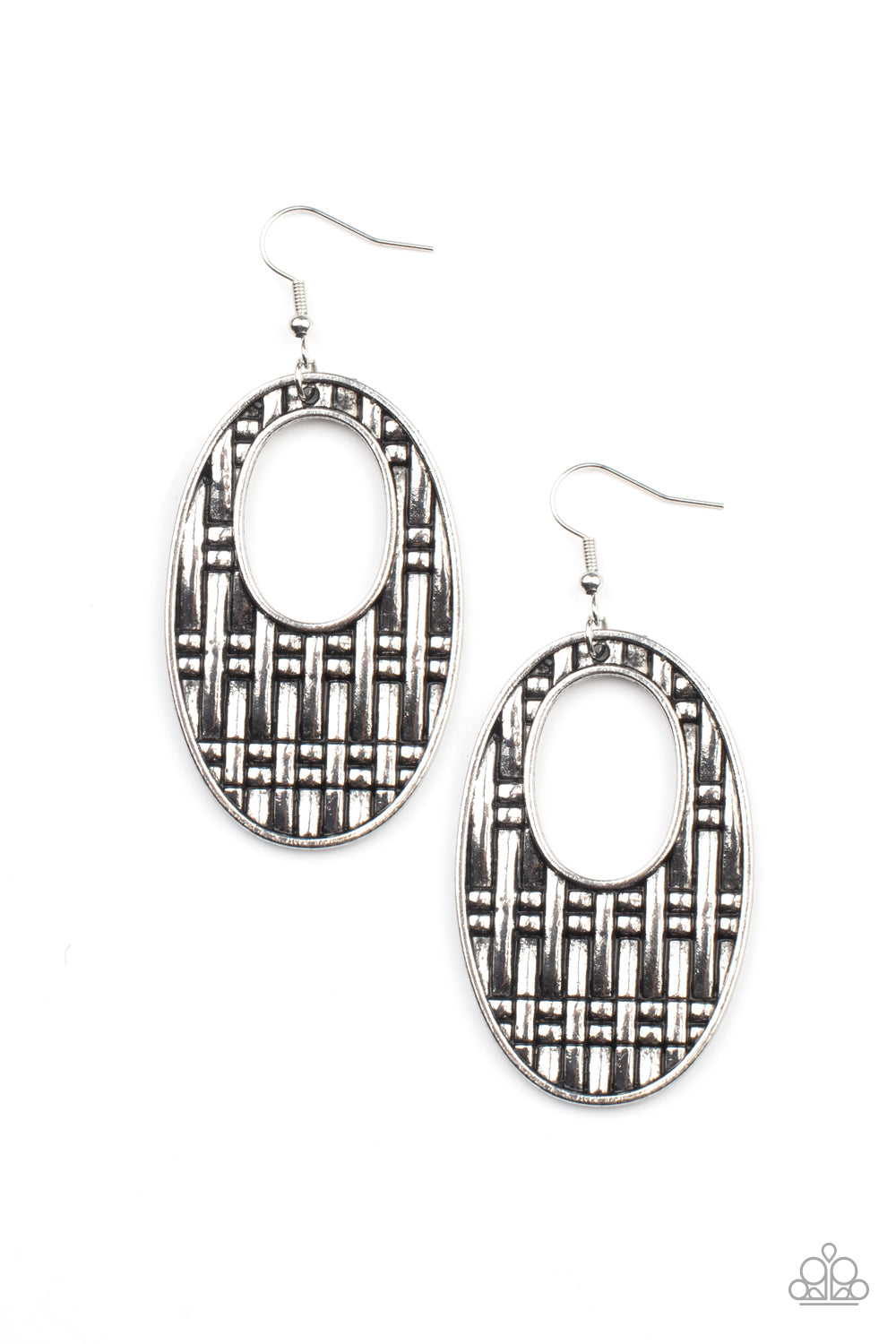 Engraved Edge Silver - Earrings