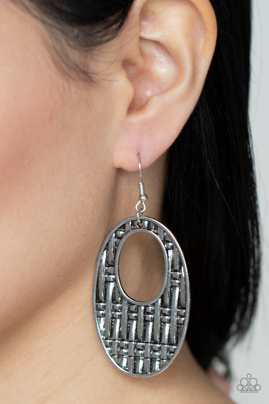 Engraved Edge Silver - Earrings