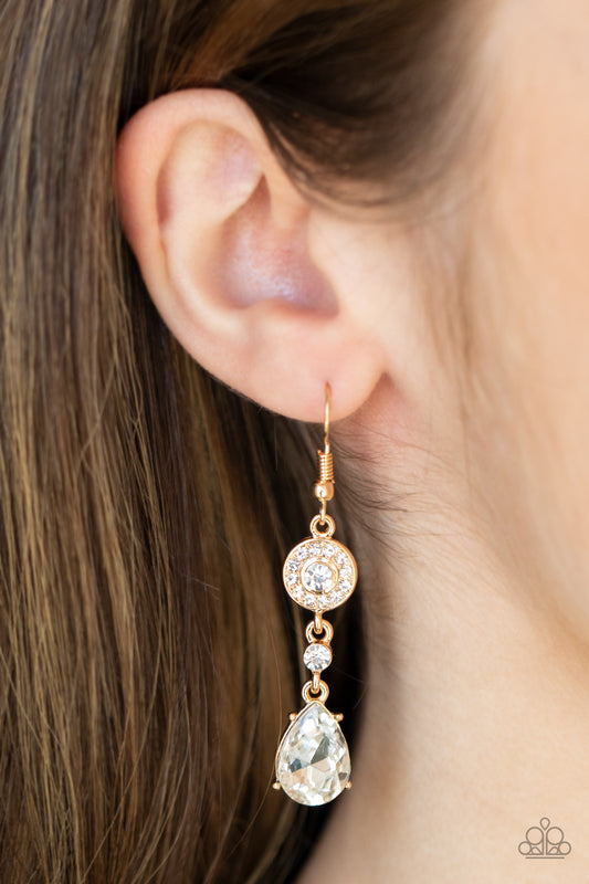 Graceful Glimmer Gold - Earrings