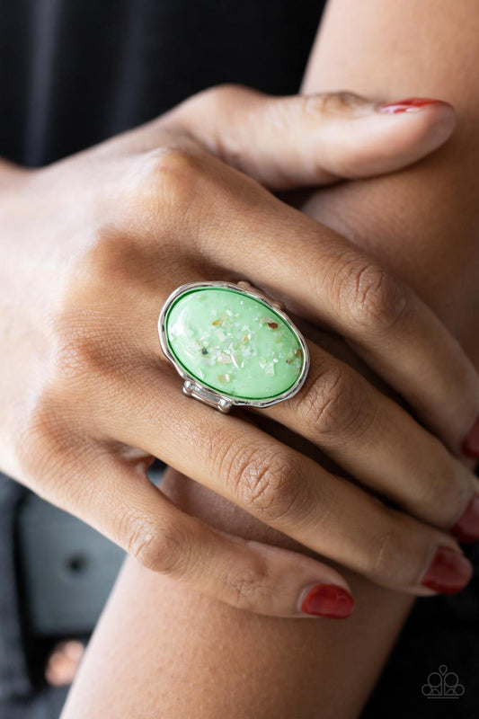 Glittery With Envy Green - Rings