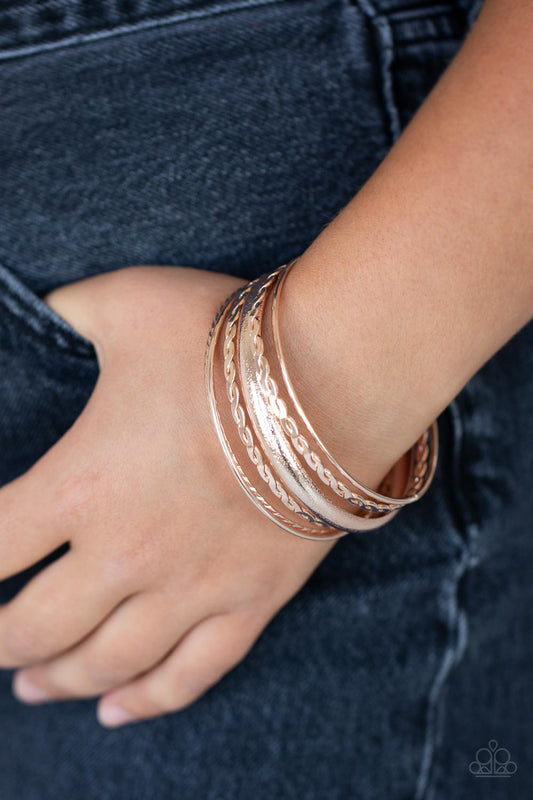 Trophy Texture Rose Gold - Bracelets