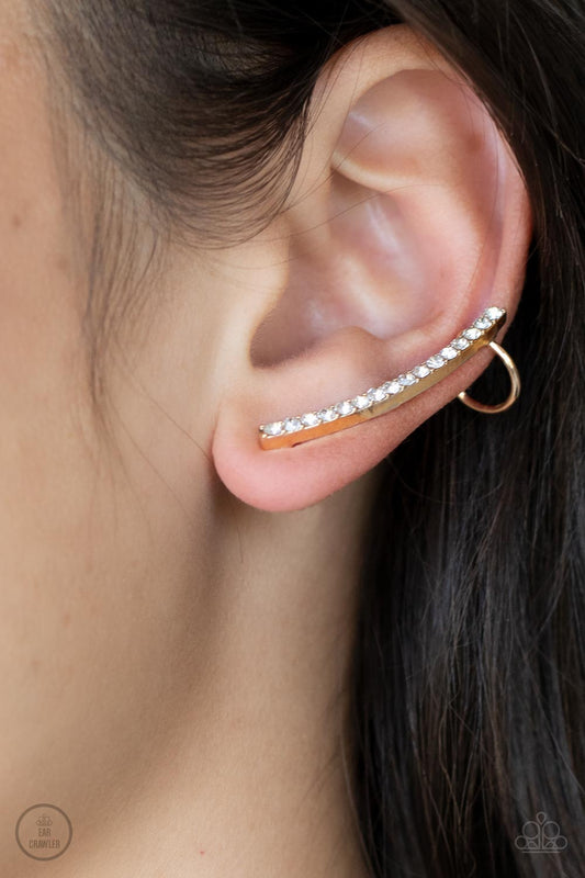 Sleekly Shimmering Gold - Earrings
