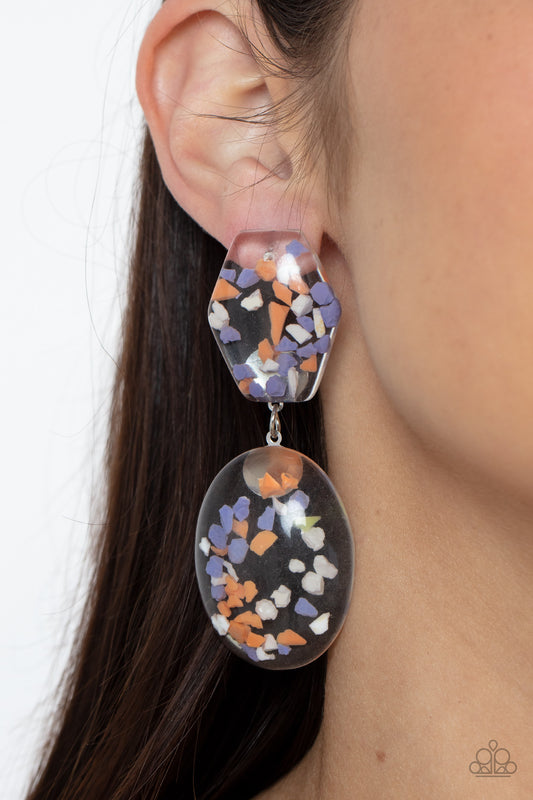 Flaky Fashion Orange - Earrings