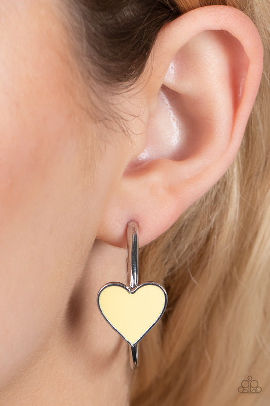 Kiss Up Yellow - Earrings