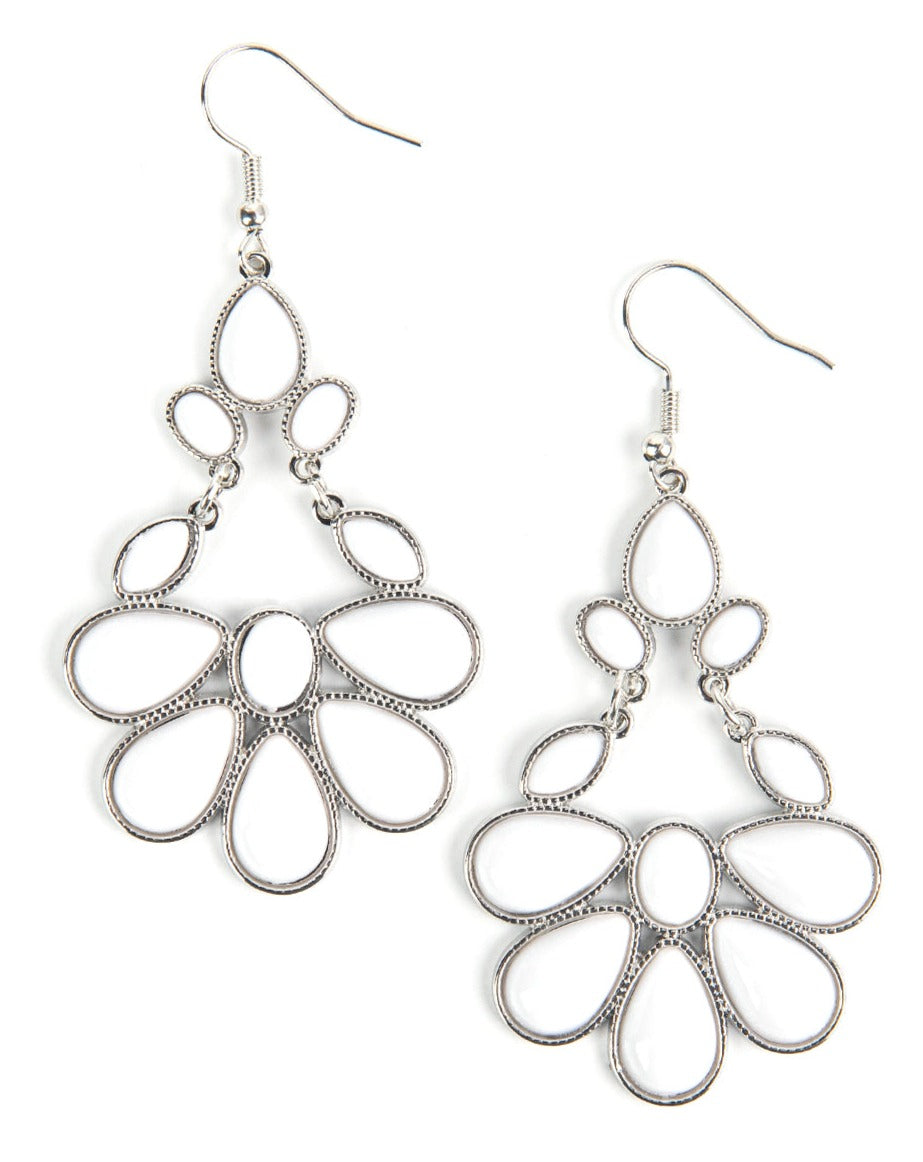 Colorfully Canopy White - Earrings