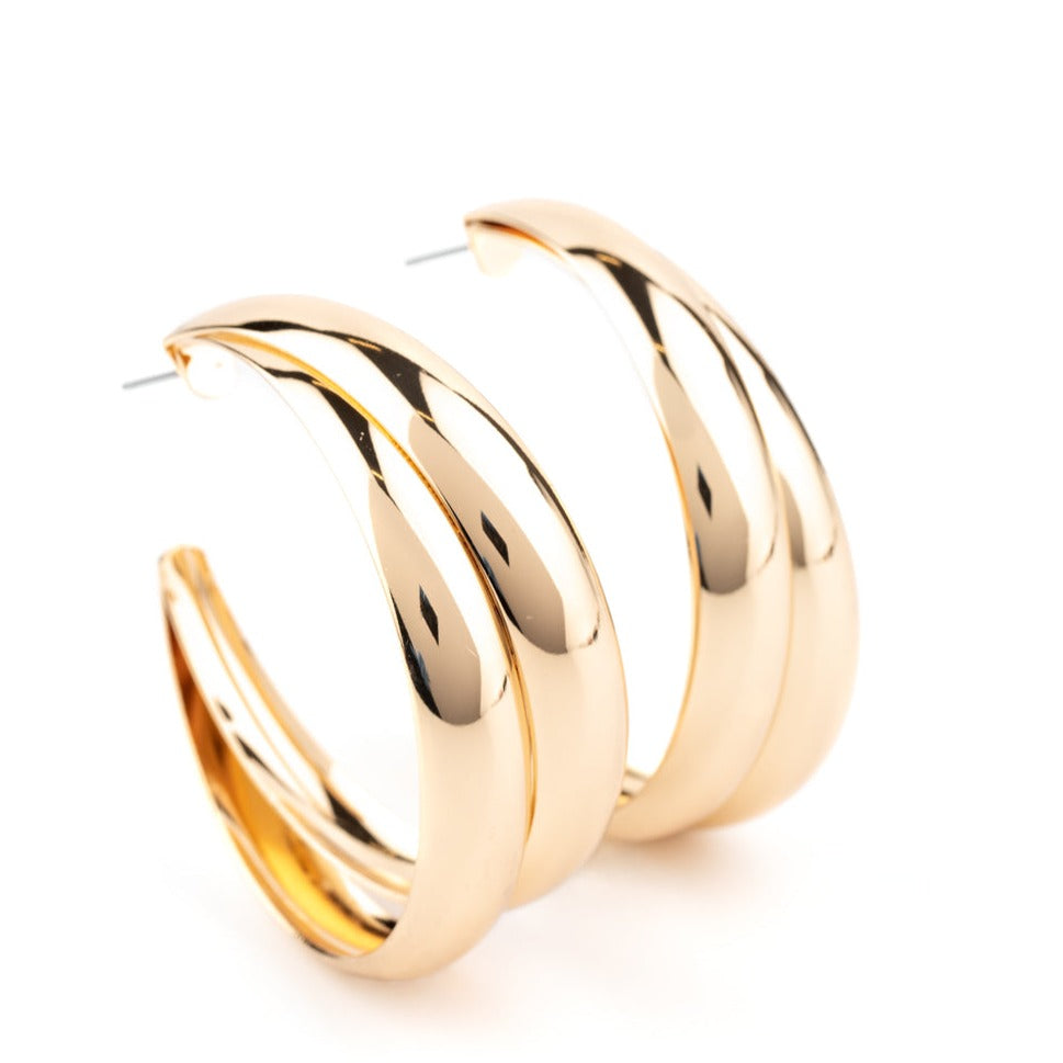 Colossal Curves Gold - Earrings