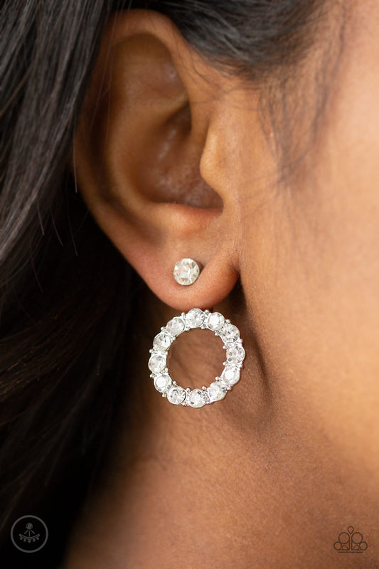Diamond Halo white - Earrings