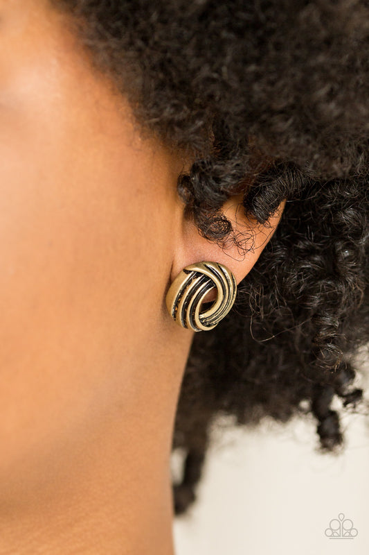 Rare Refinement brass - Earrings