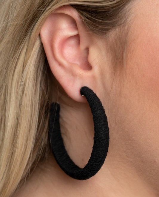 Twine and Dine black -Earrings
