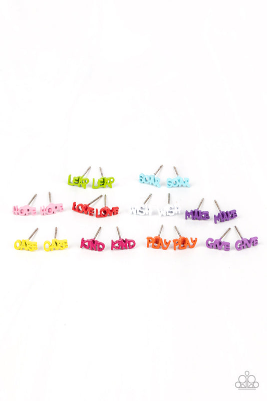 Multi saying colorful earrings - Starlit shimmer